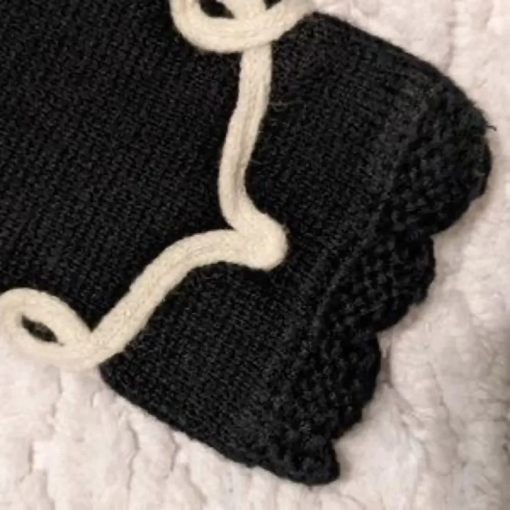 Savannah Baby Girl Black Knitted Long Sleeve Dress 2T
